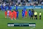 U16国足1-4法国下场战巴西 刘凯源助攻吴比乐破门江承恩屡神扑